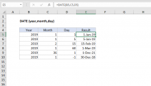 Excel DATE function